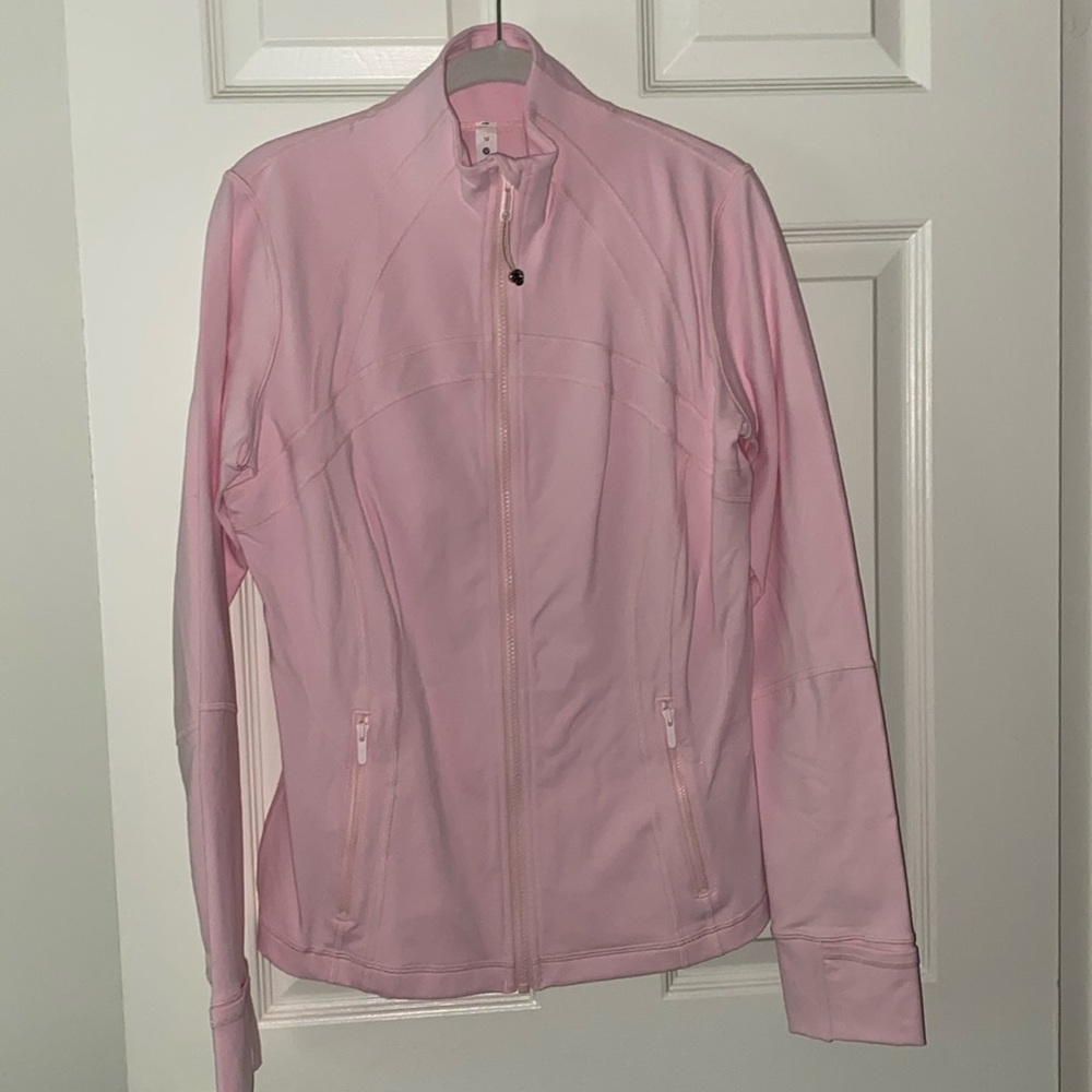 Lululemon Define jacket, strawberry milkshake color.